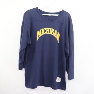 70s Mens Large Michigan Wolverines Raglan T Shirt